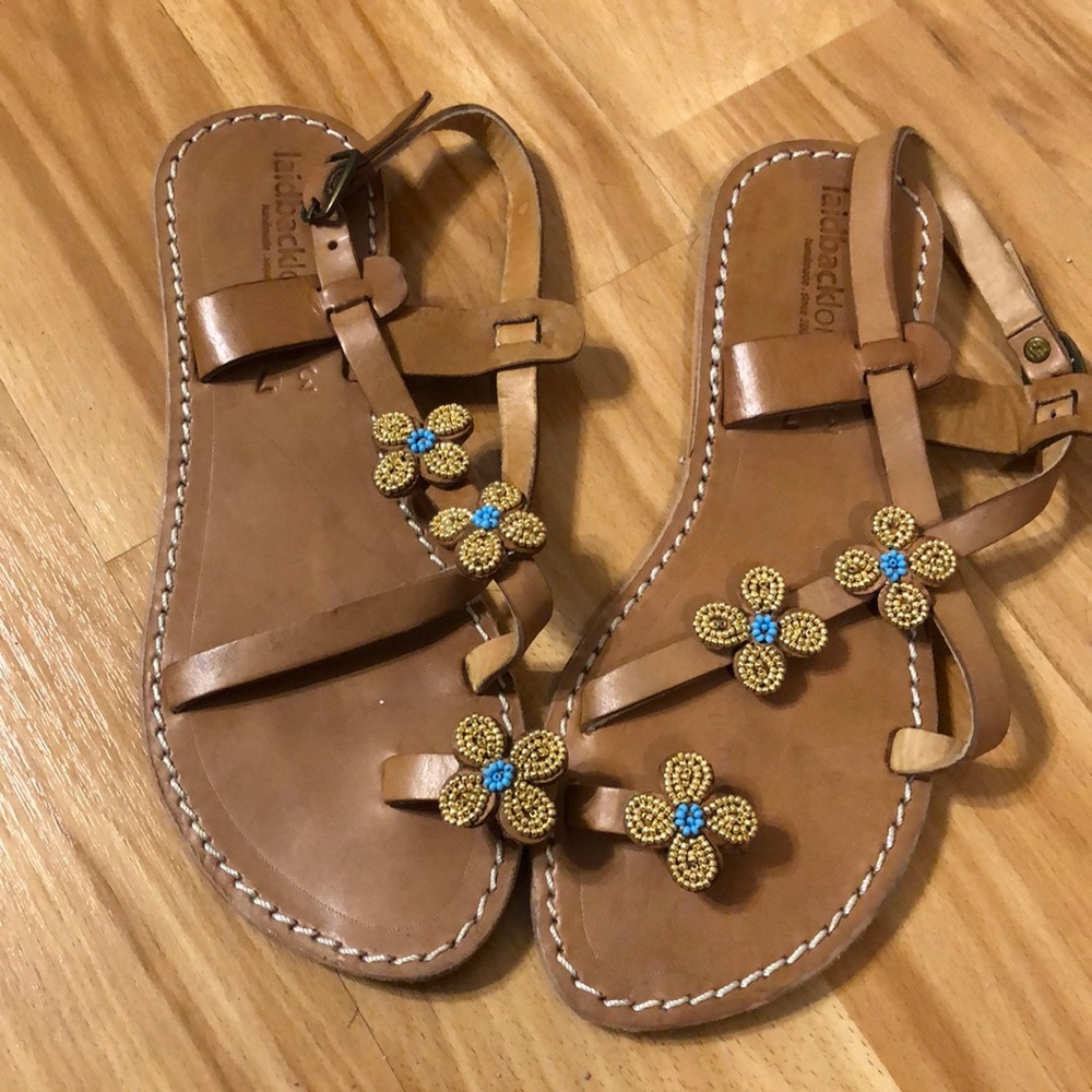 Laidback London beaded sandals